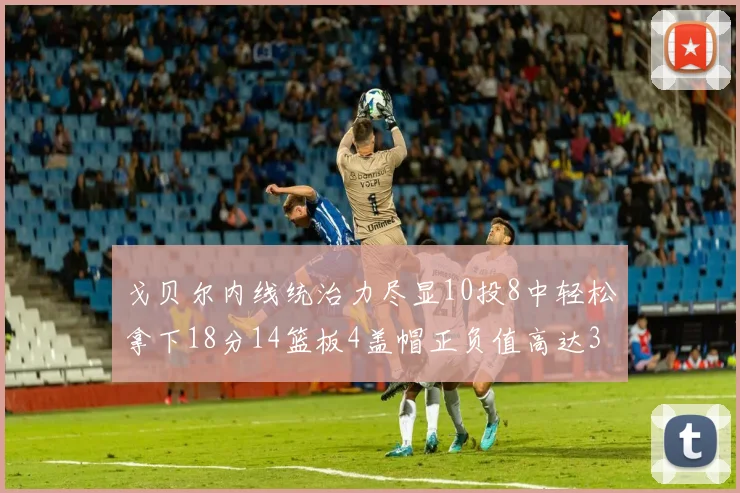 戈贝尔内线统治力尽显10投8中轻松拿下18分14篮板4盖帽正负值高达32