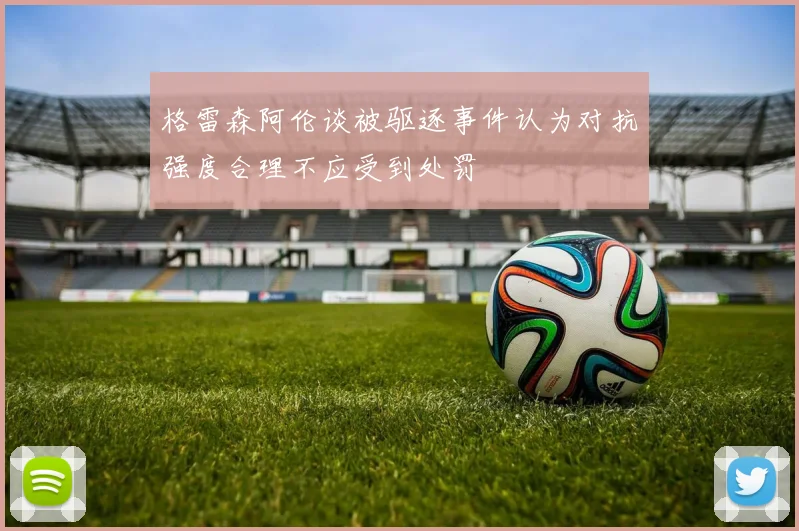 格雷森阿伦谈被驱逐事件认为对抗强度合理不应受到处罚